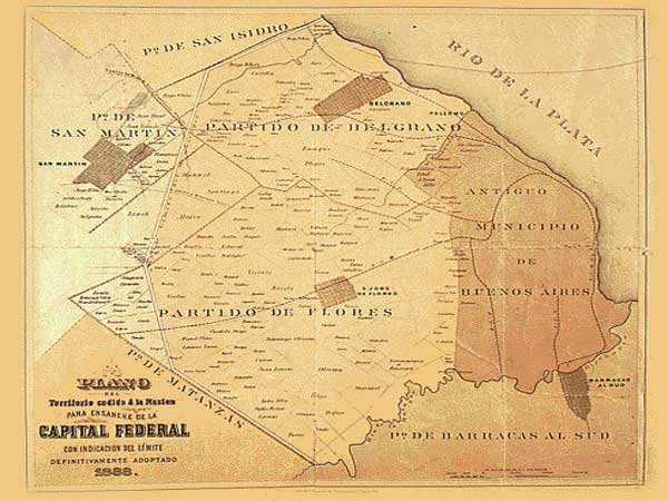 Mapa Buenos Aires 1888